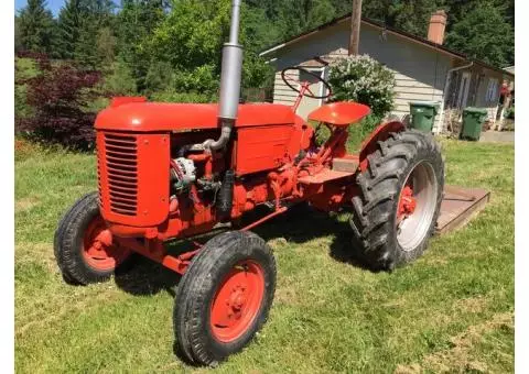 Vintage 1950 Case VA Tractor With Implements